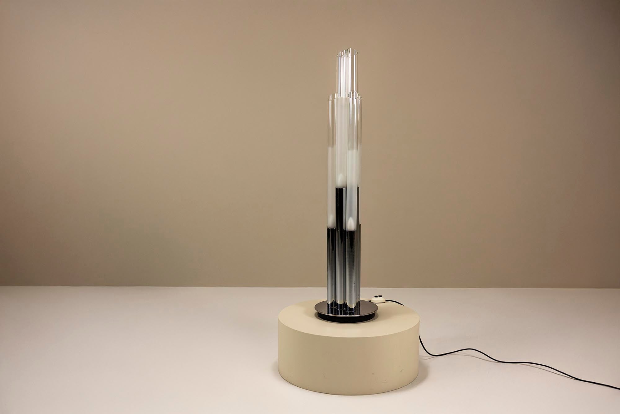 Floor_or_Table_Lamp_in_Chromed_Metal_and_Glass_by_Aldo_Nason_for_Mazzega,_Italy_1970s