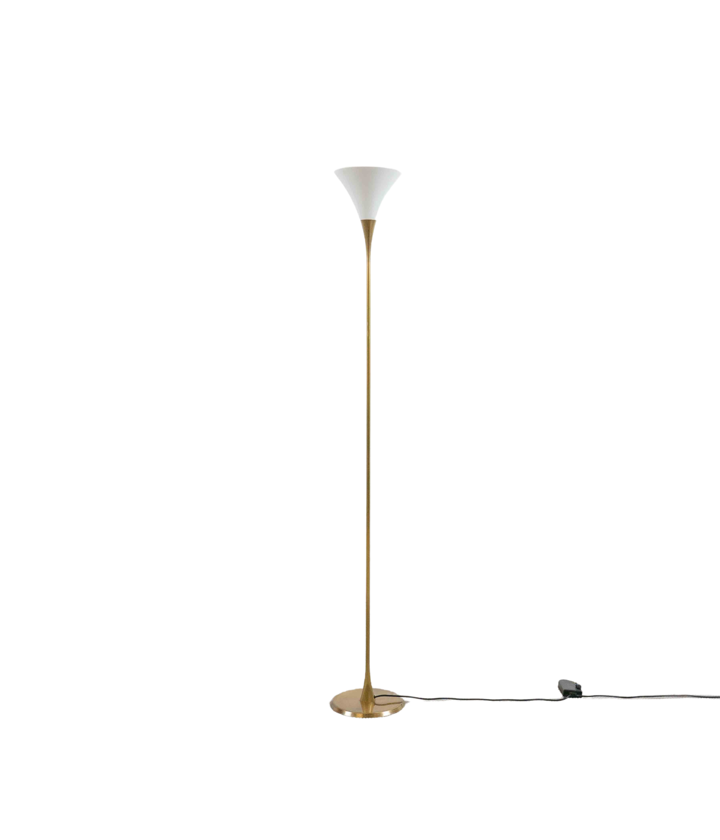 Florian_Schulz_Lonea_Brass_Floor_Lamp_with_Opal_Glass_Shade