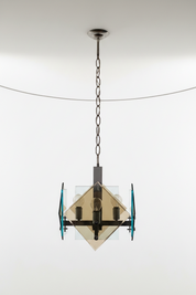 1970s_Fontana_Arte_Ceiling_Lamp_in_Amber_Crystal_Glass_and_Chrome,_Italy