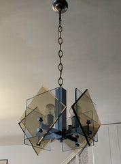 1970s_Fontana_Arte_Ceiling_Lamp_in_Amber_Crystal_Glass_and_Chrome,_Italy