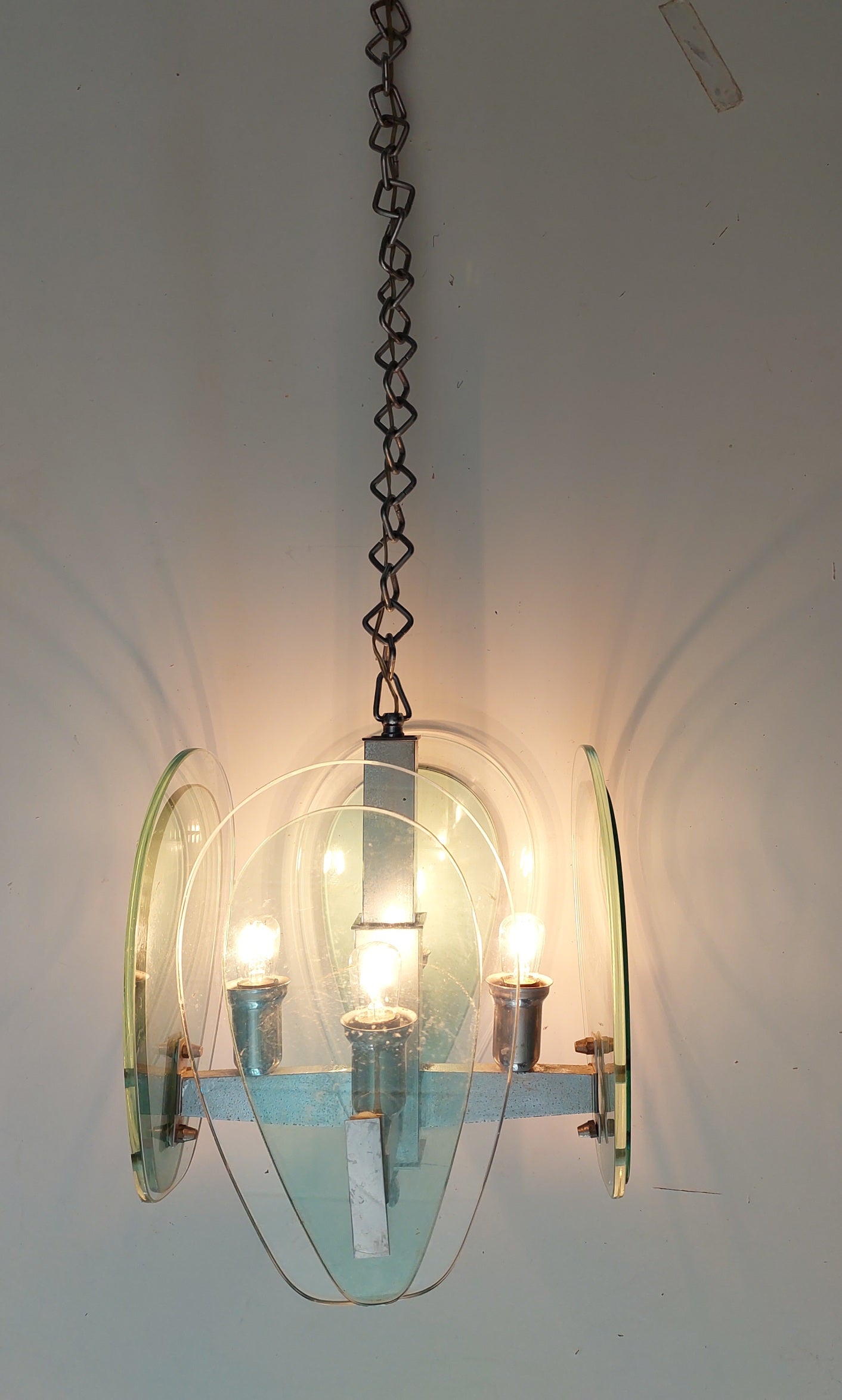 Fontana_Arte_Turquoise_Glass_Chandelier_in_Crystal_Glass_and_Chrome,_Italy_1970s