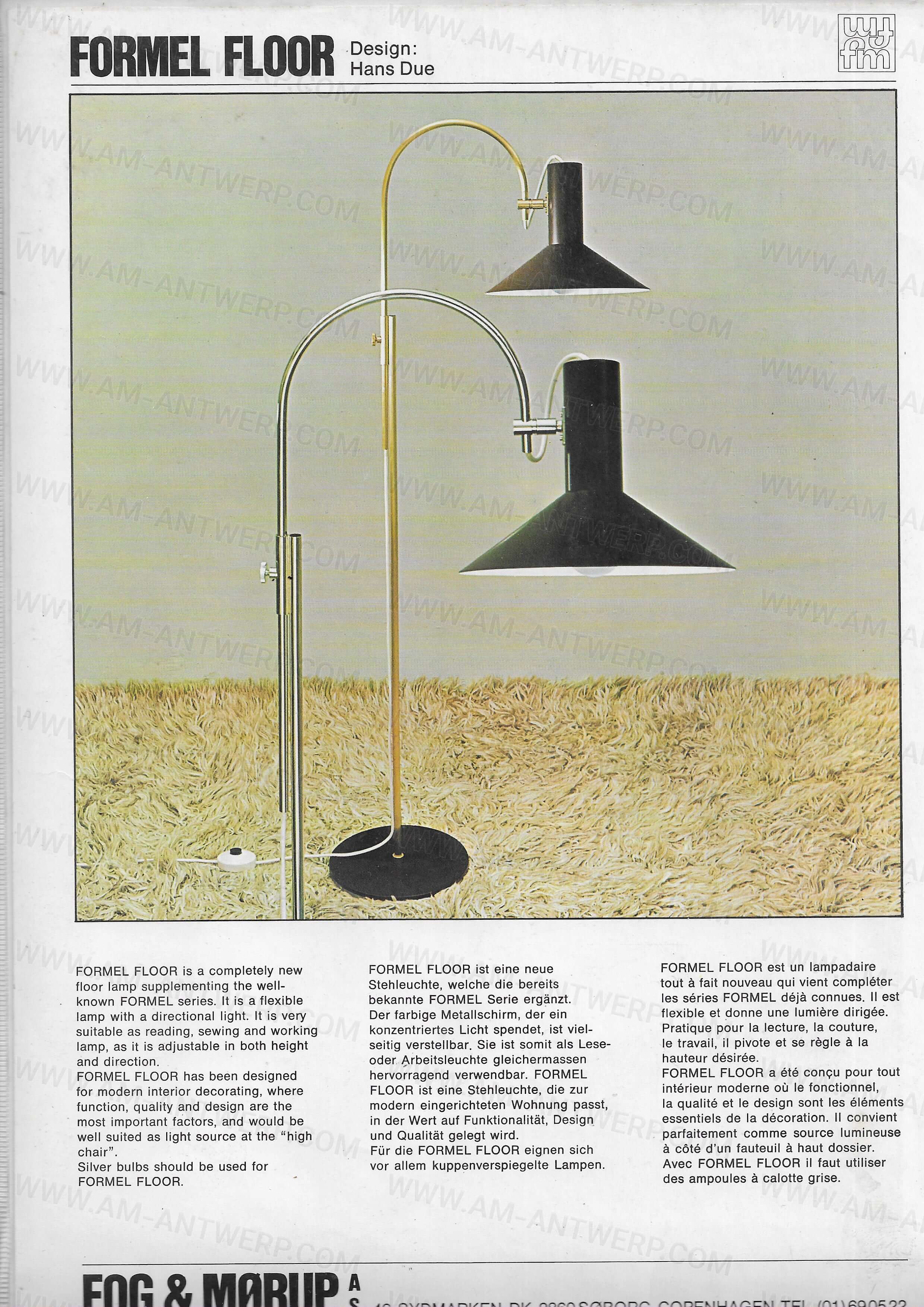 “Formel”_Floor_Lamp,_Hans_Due_for_Fog_&_Mørup,_Metal,_1970s,_Denmark
