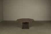 Octagonal_Fossil_Limestone_Pedestal_Coffee_Table_with_Brass_Inlay,_1970s,_Europe