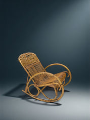 Franco_Albini_Bent_Bamboo_and_Rattan_Rocking_Chair,_Italy_1950's