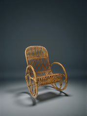 Franco_Albini_Bent_Bamboo_and_Rattan_Rocking_Chair,_Italy_1950's