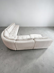 Set_of_4_Large_Modular_Corner_Sofa_with_Pull-Out_Bed_by_Saporiti_in_Écru_Bouclé,_Italy,_1970s