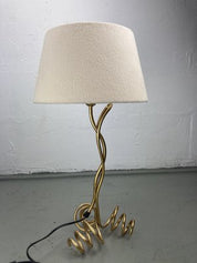 Free_Form_Curly_Table_Lamp_with_Bouclé_Shade,_1960s,_Europe