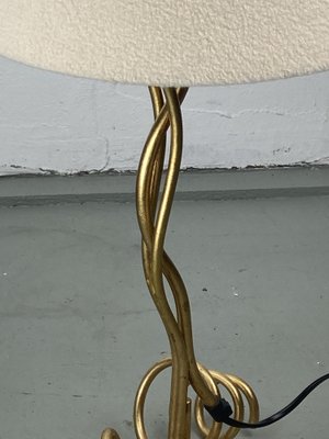 Free_Form_Curly_Table_Lamp_with_Bouclé_Shade,_1960s,_Europe