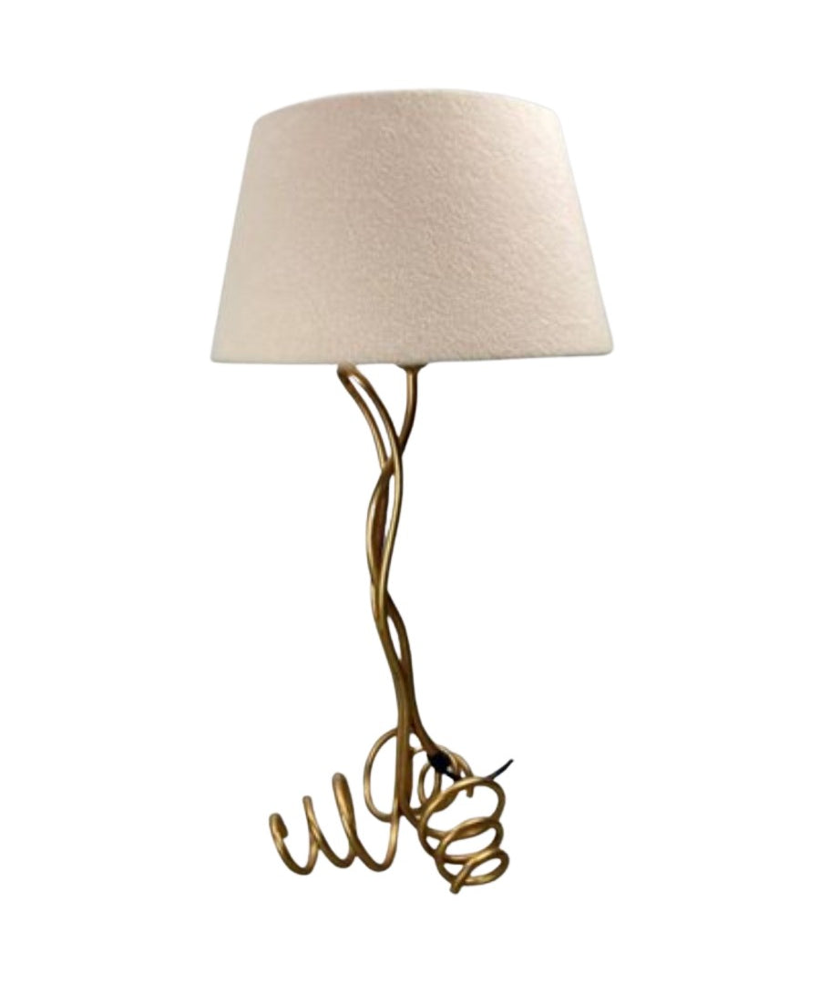 Free_Form_Curly_Table_Lamp_with_Bouclé_Shade,_1960s,_Europe