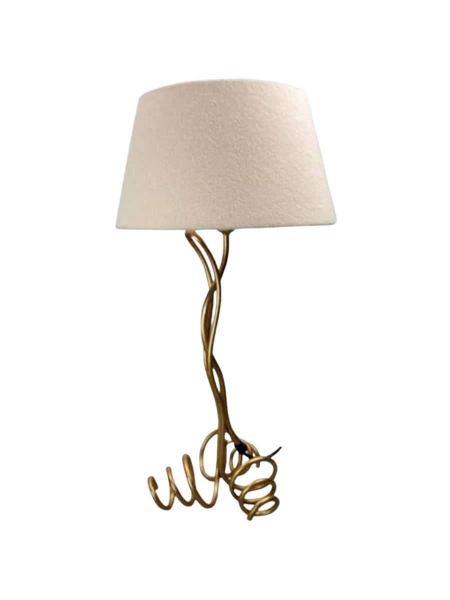 Free_Form_Curly_Table_Lamp_with_Bouclé_Shade,_1960s,_Europe