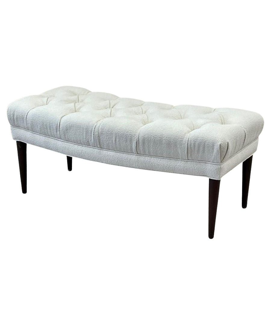 Freeform_Tufted_Bench_Ebony_Wood_Bouclé_Mid-Century_Modern_1950s_USA