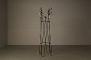 Coat_and_Hat_Stand_in_the_Style_of_Roger_Féraud,_Black_Metal_with_Colourful_Wooden_Balls