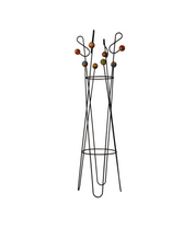 Freestanding_Coat_and_Hat_Stand_in_the_Style_of_Roger_Féraud,_Black_Metal_and_Colourful_Wooden_Balls