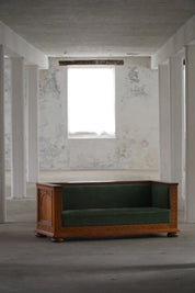 Freestanding_Danish_Empire_Sofa_in_Oak_and_Velour_Upholstery,_19th_Century