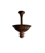 French_Art_Deco_Copper_and_Rosé_Sandblasted_Glass_Chandelier,_1930s