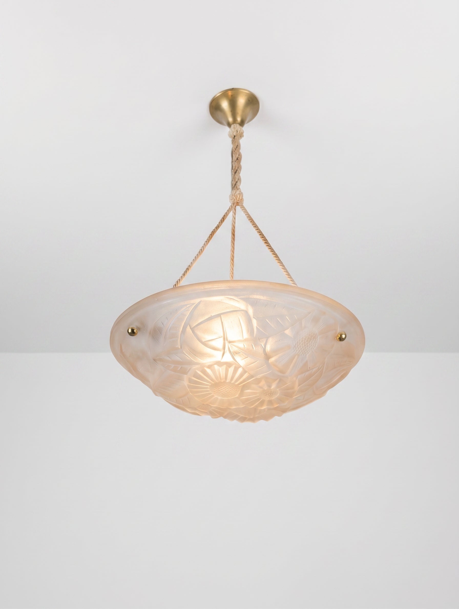 1930s_French_Art_Deco_Pink_Frosted_Glass_Pendant_Light_by_Degué,_Signed