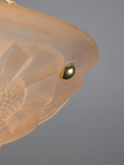 1930s_French_Art_Deco_Pink_Frosted_Glass_Pendant_Light_by_Degué,_Signed