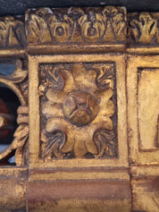 French_Baroque_Half_Moon_Wall_Console_with_Green_Marble_Top,_Gilt_Wood,_19th_Century