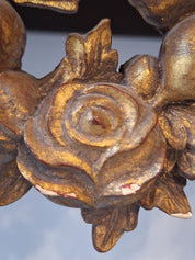 French_Baroque_Half_Moon_Wall_Console_with_Green_Marble_Top,_Gilt_Wood,_19th_Century