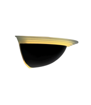 French_Black_Metal_and_Frosted_Glass_Wall_Light,_1970s