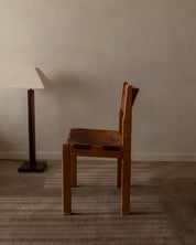 Maison_Regain_Elm_and_Leather_Brutalist_Dining_Chair,_France_1970s