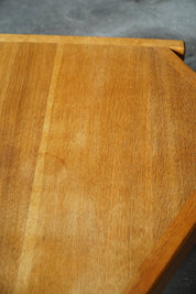 French_Brutalist_Triangular_Oak_Dining_Table,_1960s