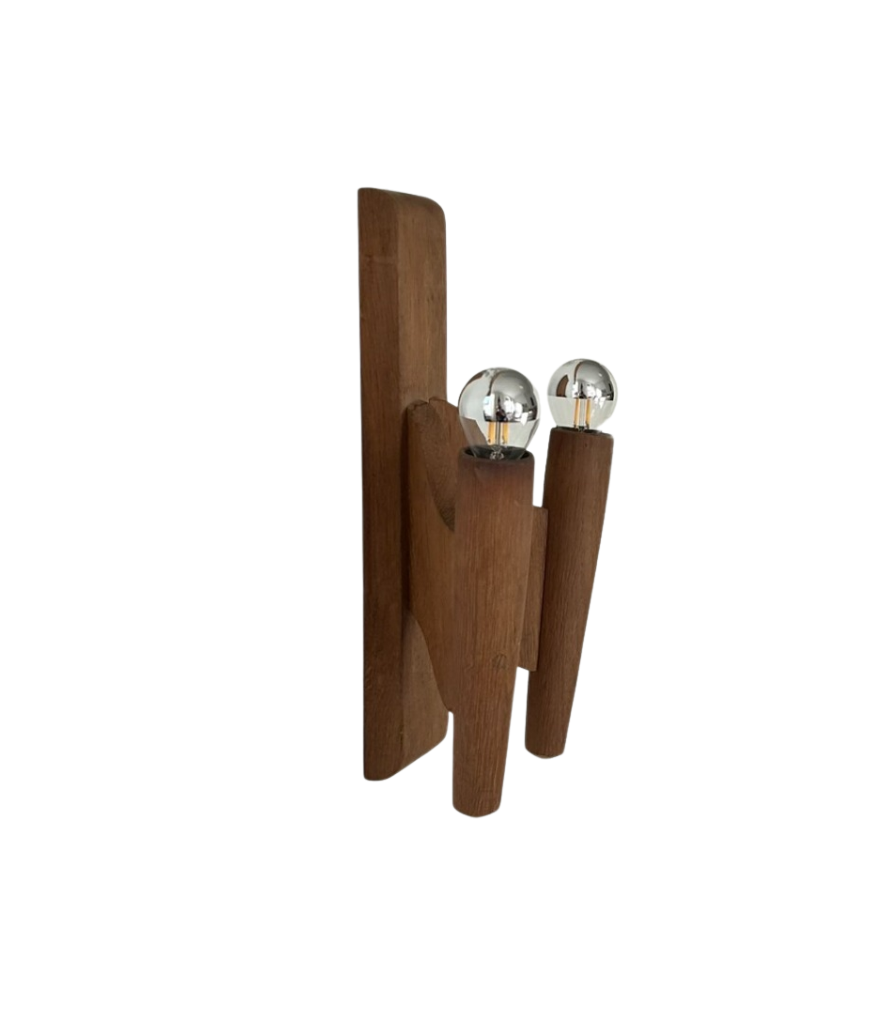 French_Double_Wall_Light_in_Solid_Oak,_1950s
