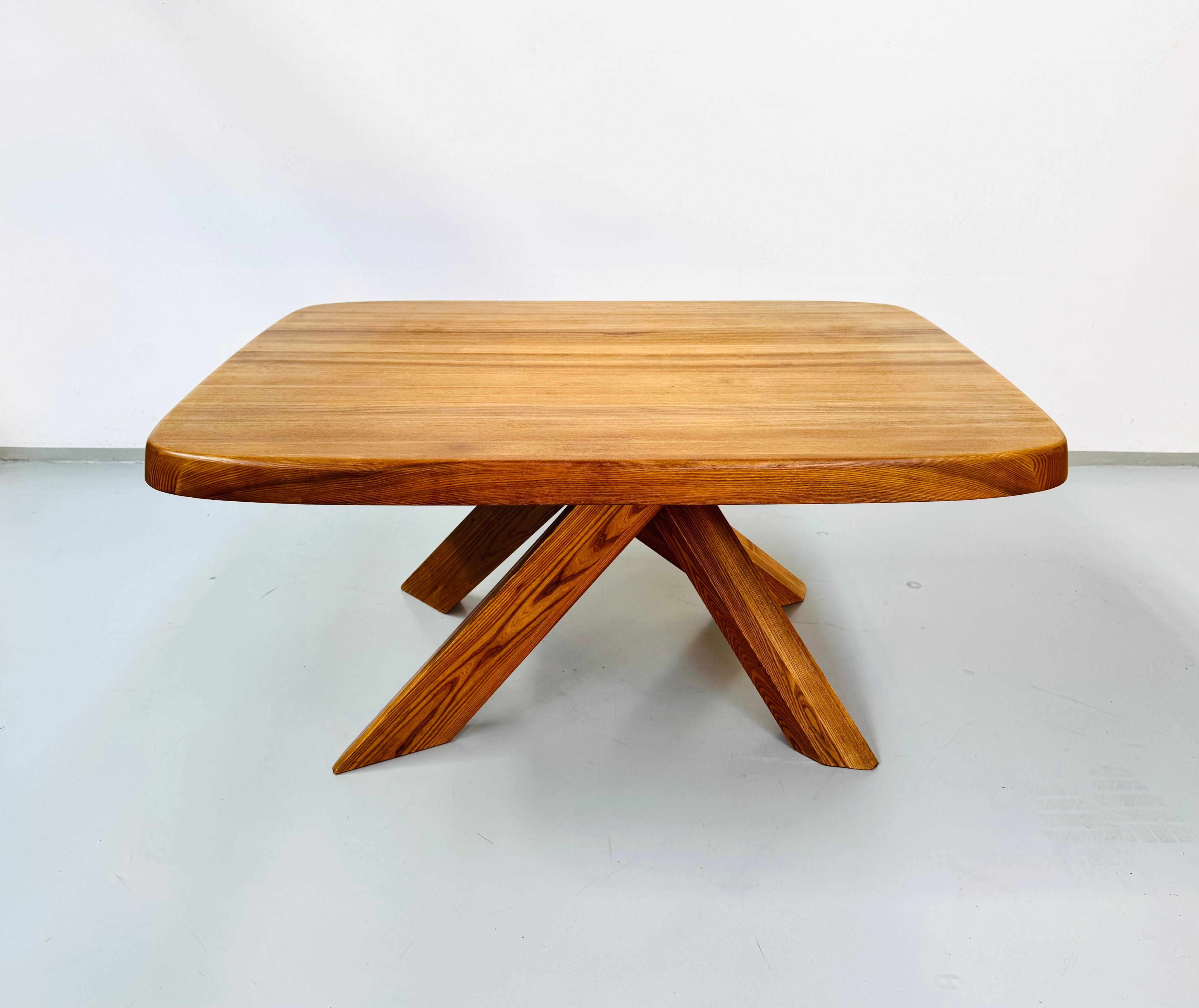 French_Early_Edition_Aban_T35C_Table_in_Elm_by_Pierre_Chapo,_1970s.