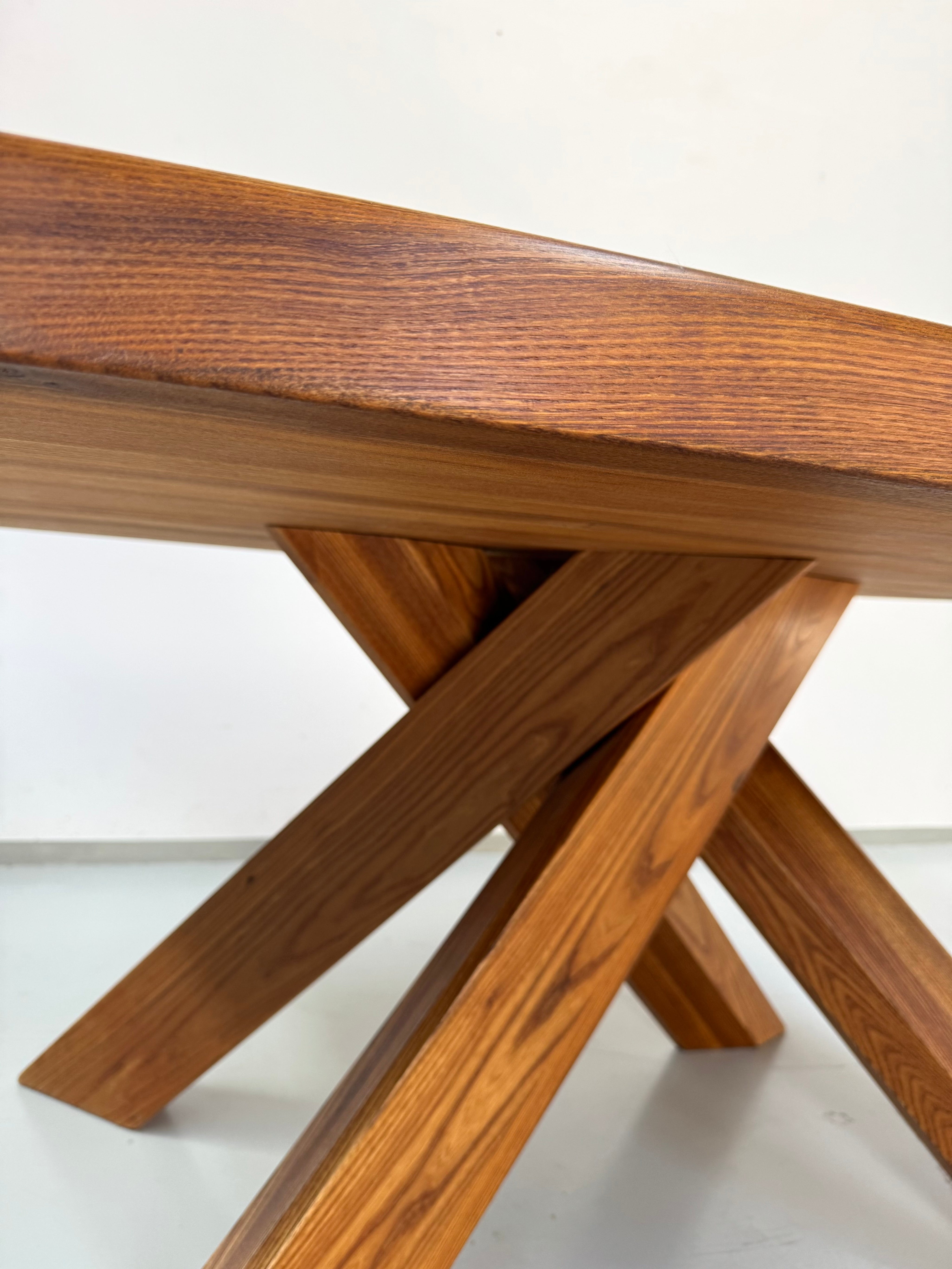 French_Early_Edition_Aban_T35C_Table_in_Elm_by_Pierre_Chapo,_1970s.