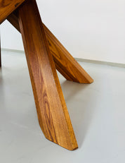 French_Early_Edition_Aban_T35C_Table_in_Elm_by_Pierre_Chapo,_1970s.