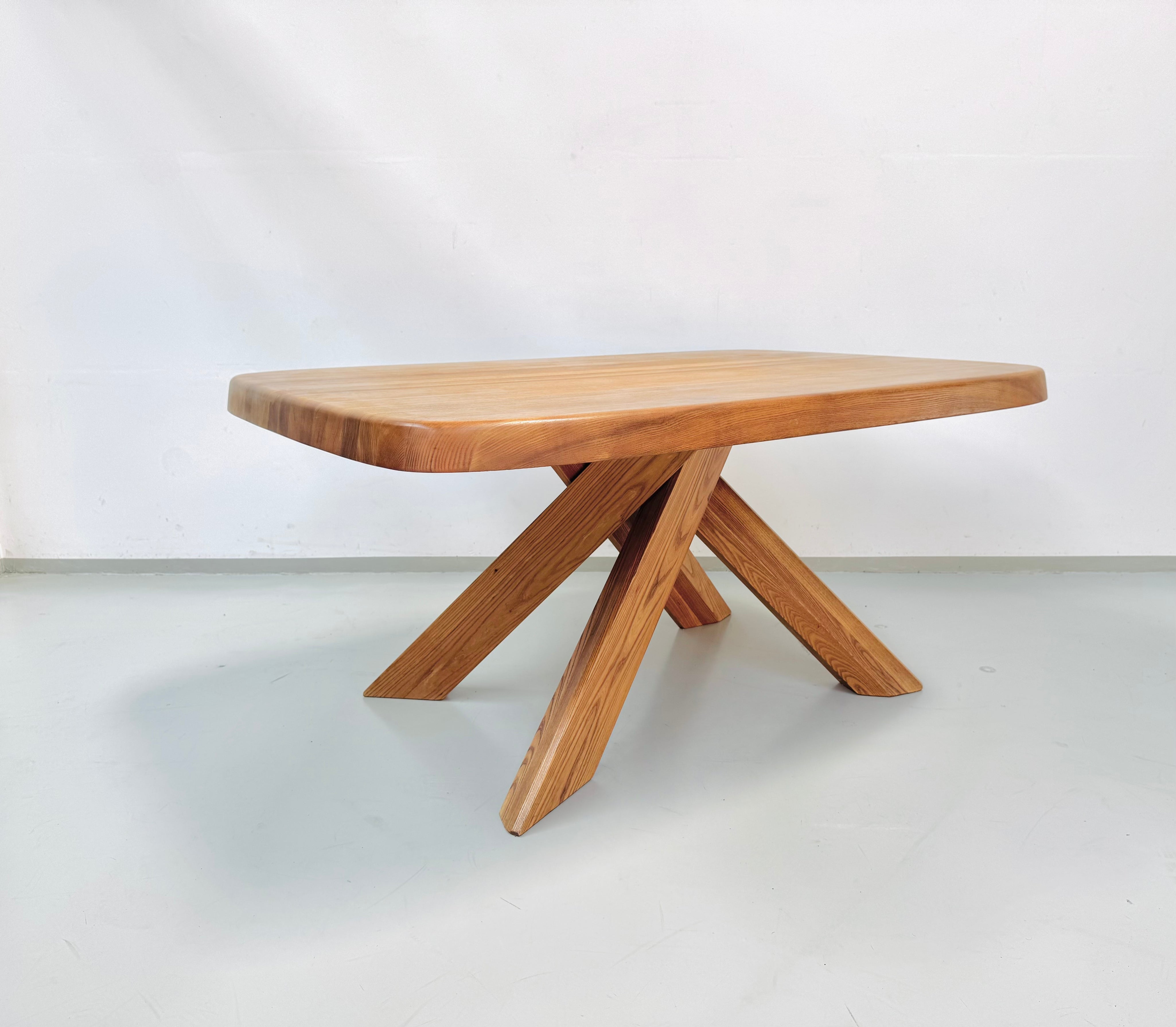 French_Early_Edition_Aban_T35C_Table_in_Elm_by_Pierre_Chapo,_1970s.