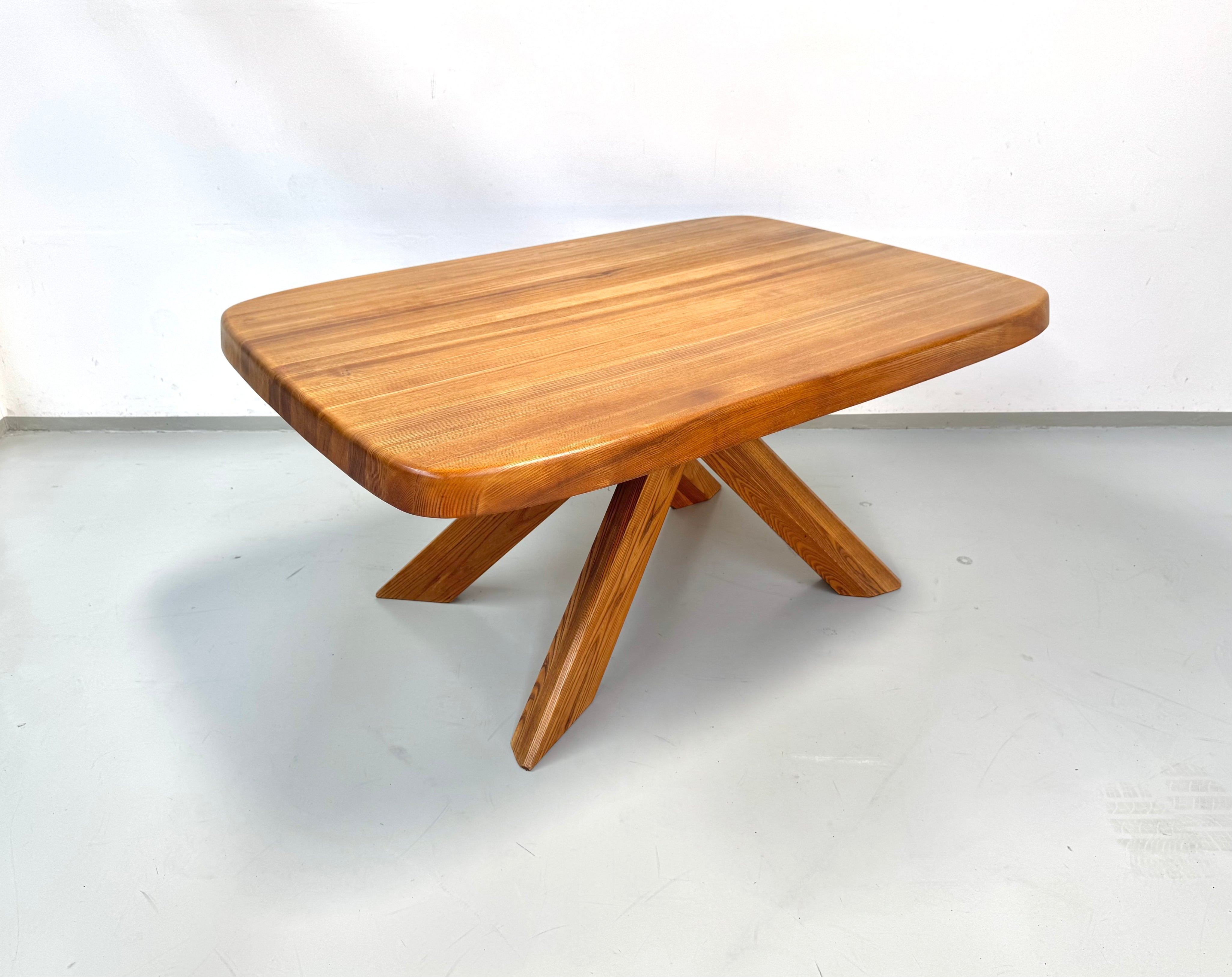 French_Early_Edition_Aban_T35C_Table_in_Elm_by_Pierre_Chapo,_1970s.
