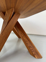 French_Early_Edition_Aban_T35C_Table_in_Elm_by_Pierre_Chapo,_1970s.