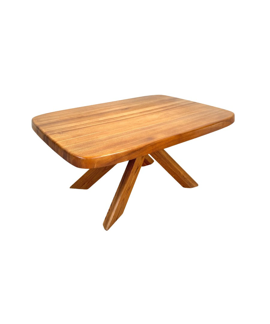 French_Early_Edition_Aban_T35C_Table_in_Elm_by_Pierre_Chapo,_1970s.