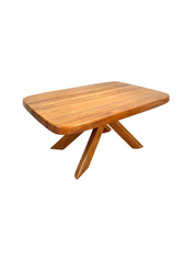 French_Early_Edition_Aban_T35C_Table_in_Elm_by_Pierre_Chapo,_1970s.