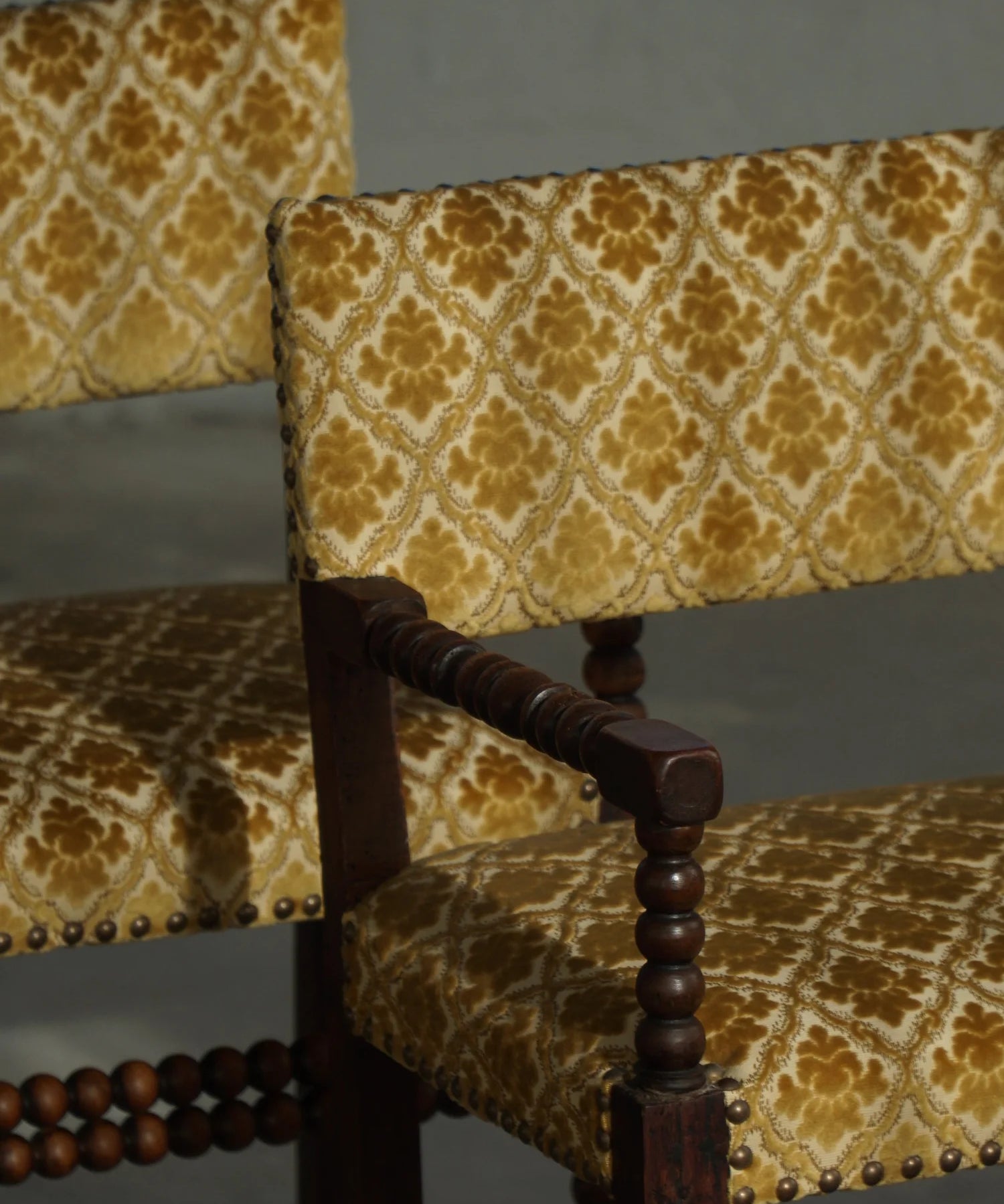 French_Louis_XIII_Style_Bobbin_Armchair_in_Solid_Wood