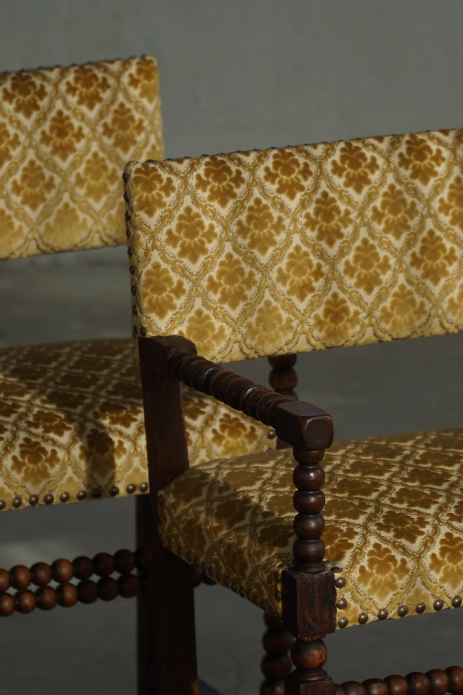 French_Louis_XIII_Style_Bobbin_Armchair_in_Solid_Wood