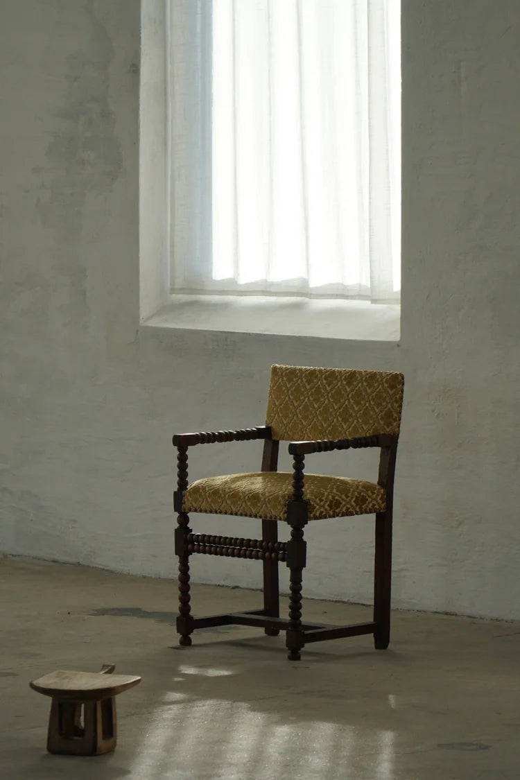French_Louis_XIII_Style_Bobbin_Armchair_in_Solid_Wood