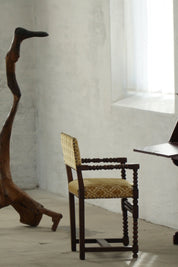 French_Louis_XIII_Style_Bobbin_Armchair_in_Solid_Wood