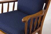 Vintage_French_Oak_Lounge_Chair,_1950s_High_Back_Armchair_with_Blue_Upholstery_Mid_Century_Modern