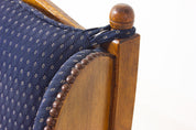 Vintage_French_Oak_Lounge_Chair,_1950s_High_Back_Armchair_with_Blue_Upholstery_Mid_Century_Modern