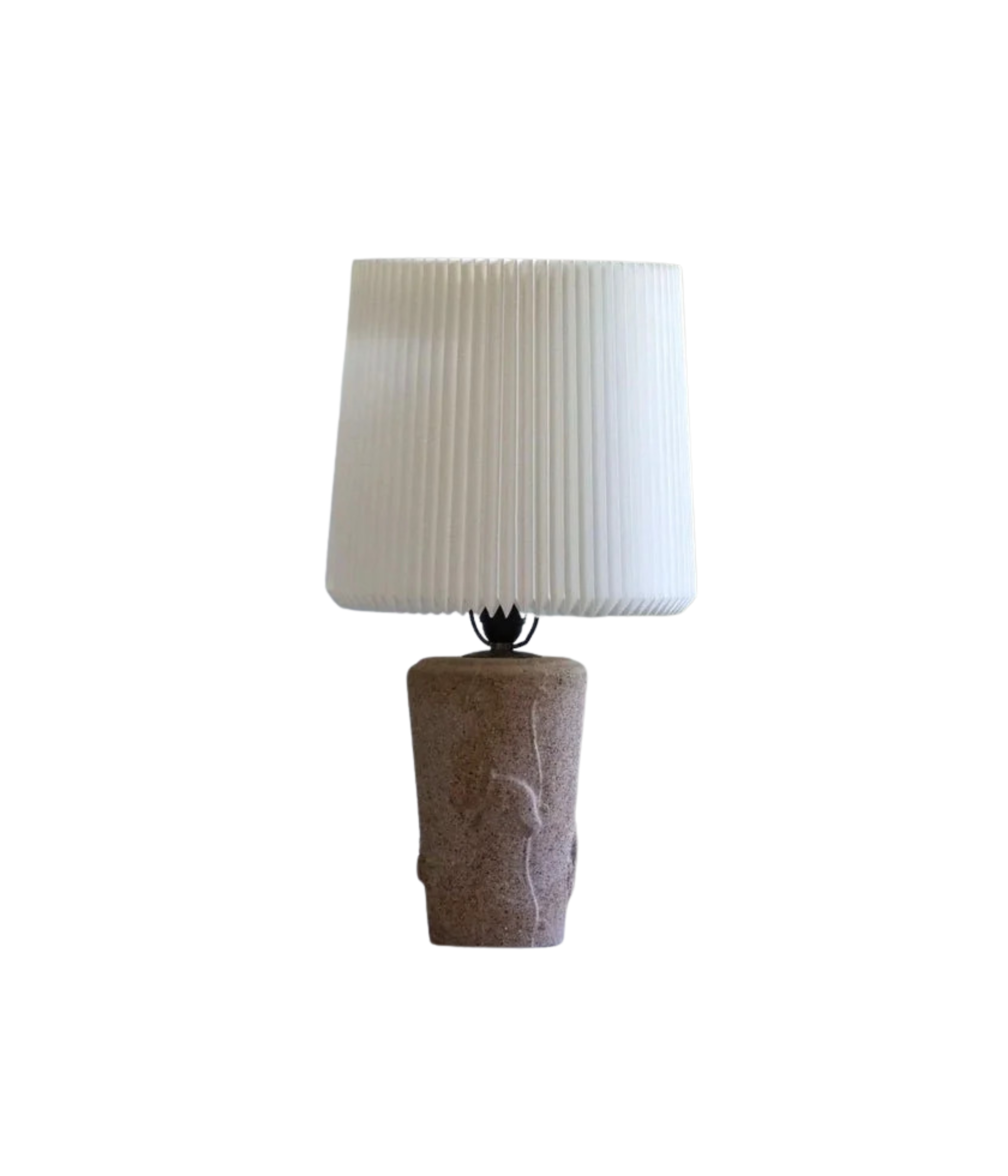 French_Modern,_A_Vintage_Table_Lamp_in_Stone_with_Elephant_Motifs,_1970s