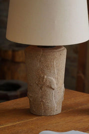 French_Modern,_A_Vintage_Table_Lamp_in_Stone_with_Elephant_Motifs,_1970s