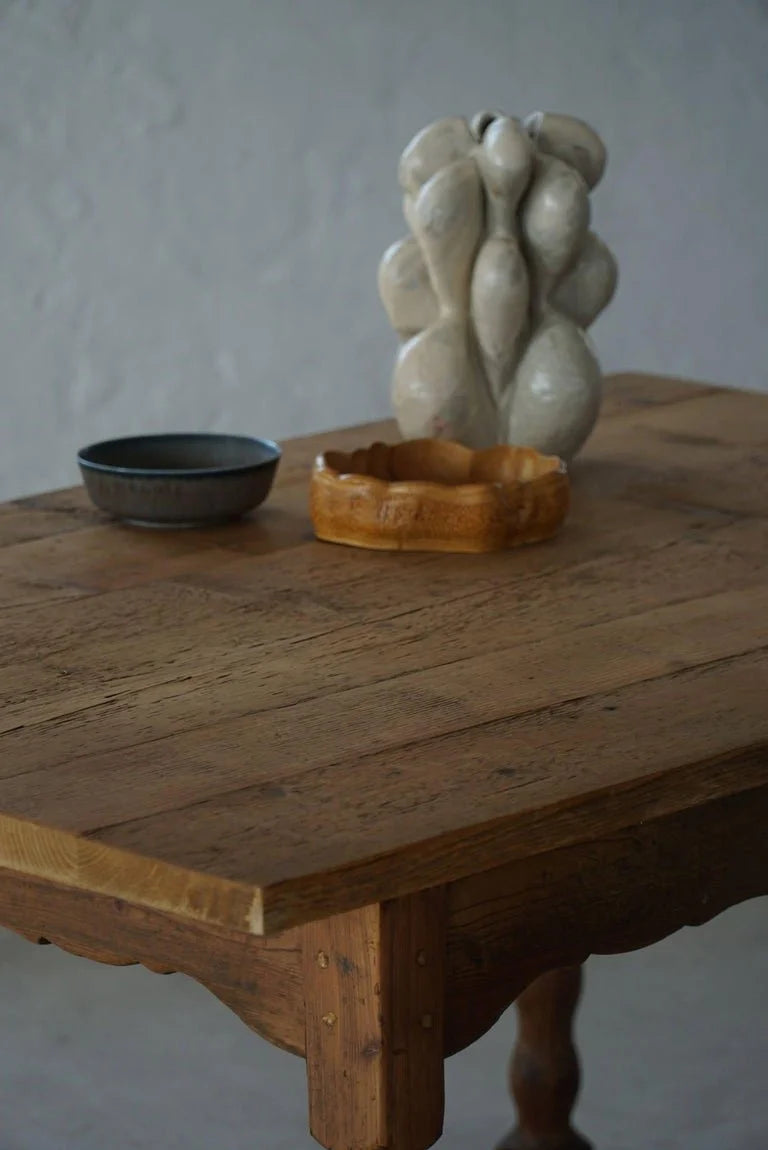 French_Modern,_Rectangular_Desk_/_Dining_Table_in_Solid_Pine,_Handcrafted,_1900s
