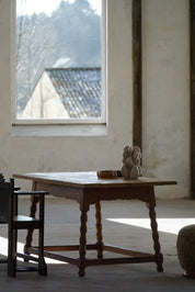 French_Modern,_Rectangular_Desk_/_Dining_Table_in_Solid_Pine,_Handcrafted,_1900s