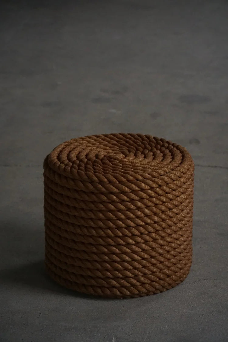 French_Modern_Rope_Side_Table_/_Ottoman