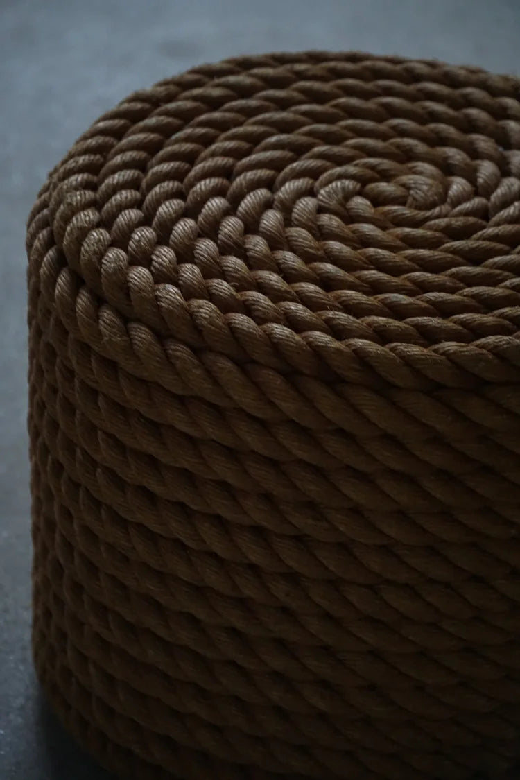 French_Modern_Rope_Side_Table_/_Ottoman