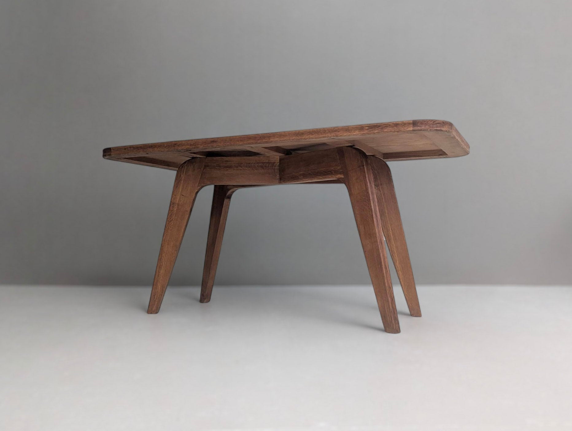 French_Modernist_Sculptural_Oak_Table,_1930s