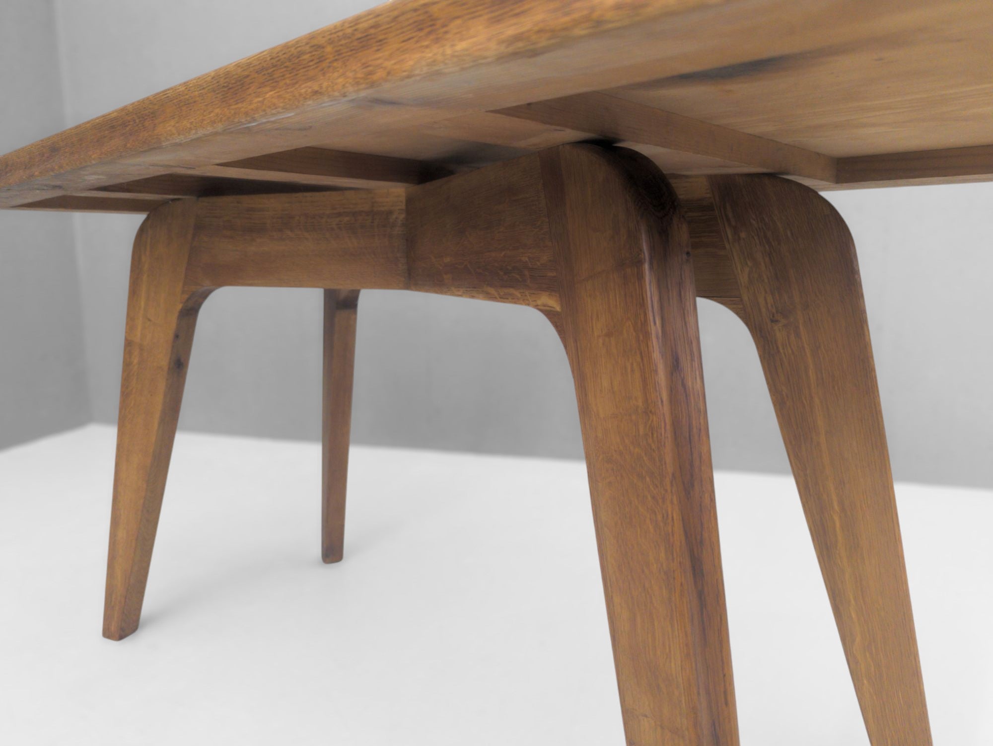 French_Modernist_Sculptural_Oak_Table,_1930s