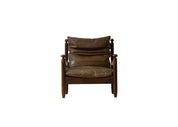 French_Oak_and_Leather_Lounge_Chair,_1950s